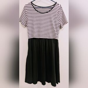 Striped Black and White Kids Dress